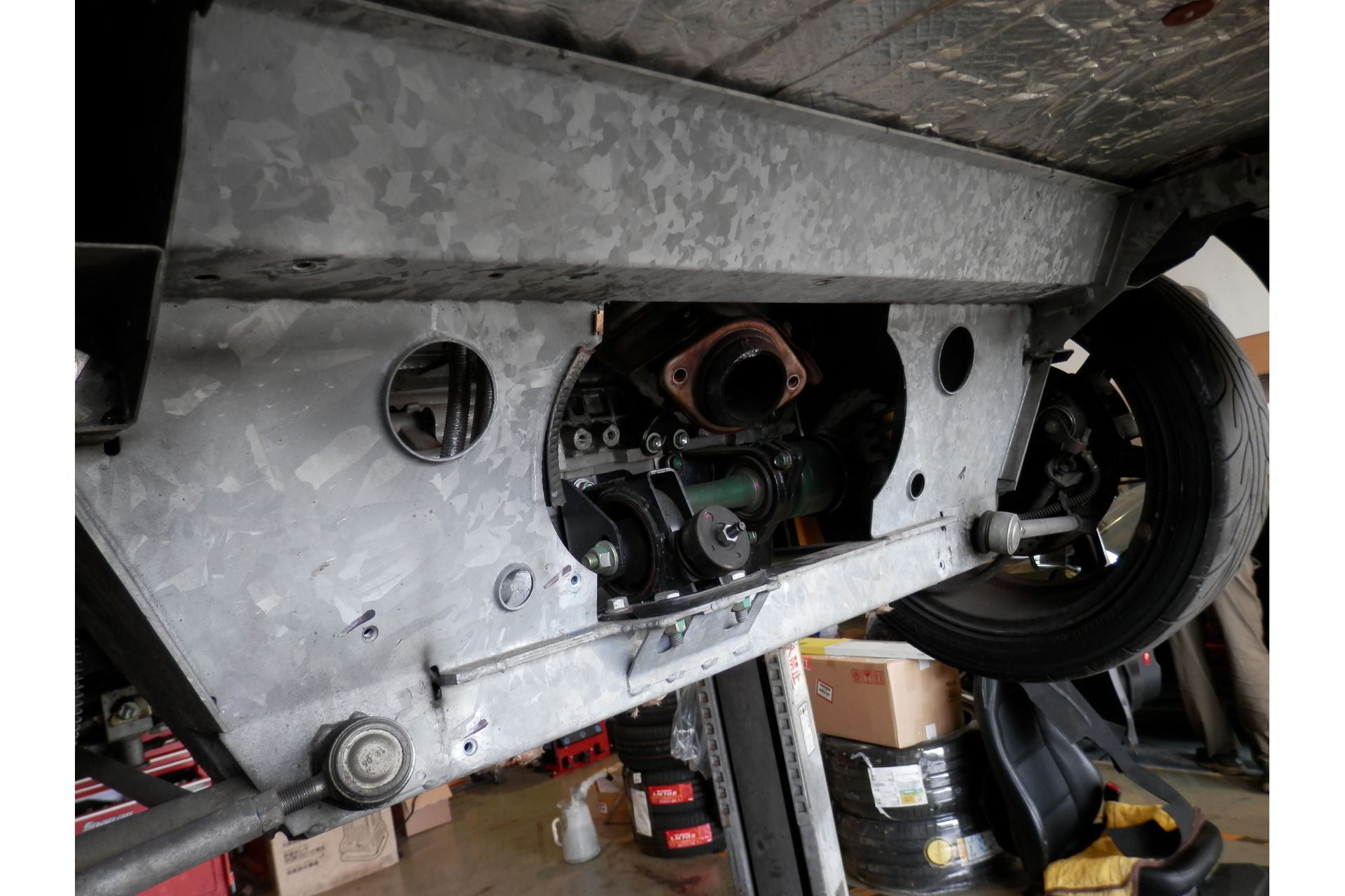 ロータス山梨 エリーゼ マフラー交換 1ZZ